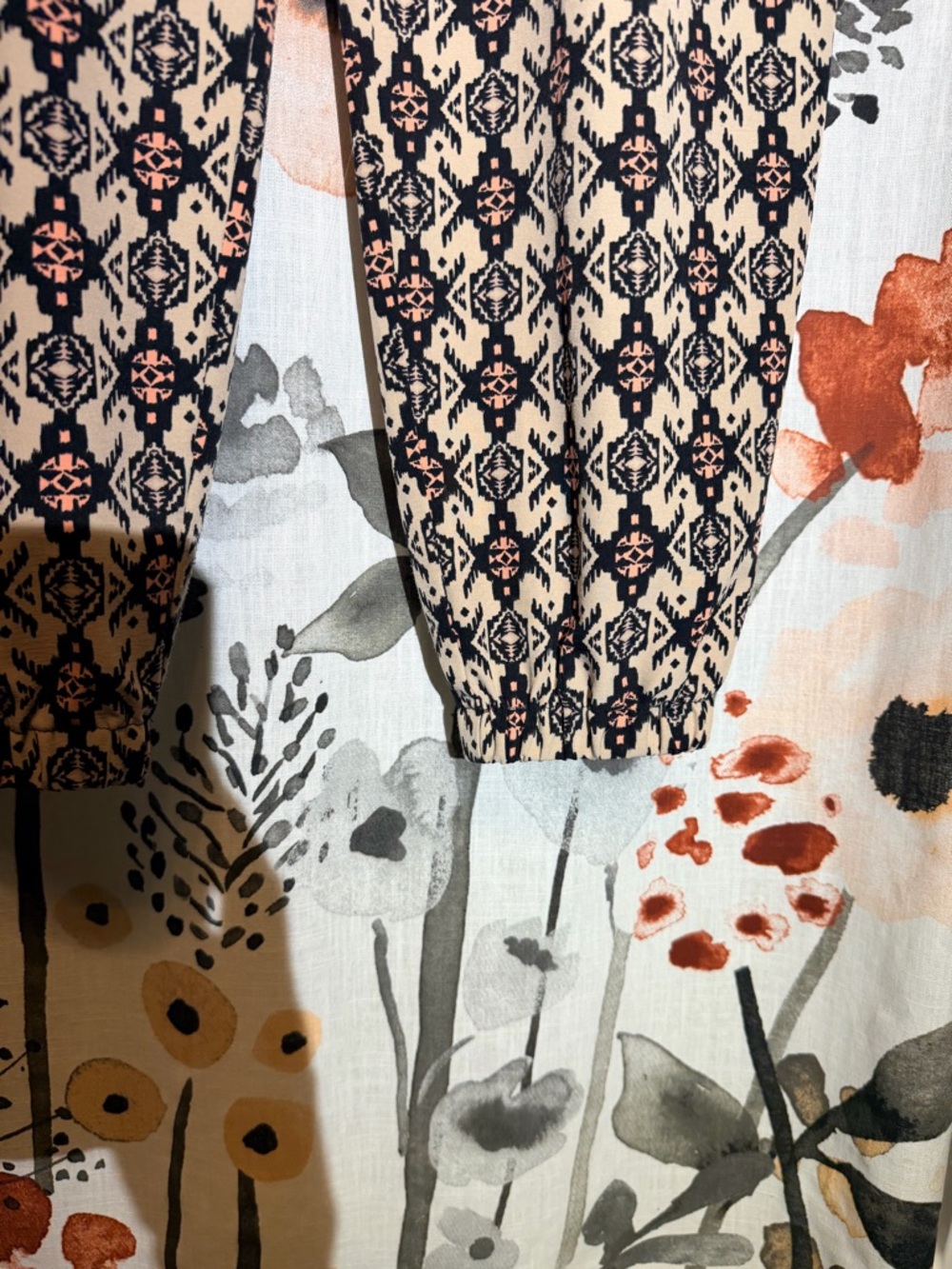 Xhilaration Beige & Black Boho Wide-Leg Harem Pants - Picture 4 of 9